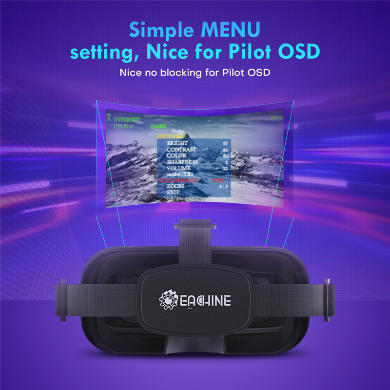 Eachine EV800DM Varifocal 5.8G - Skyzone Sky04O Pro Fpv Goggles บทวิจารณ์และราคา