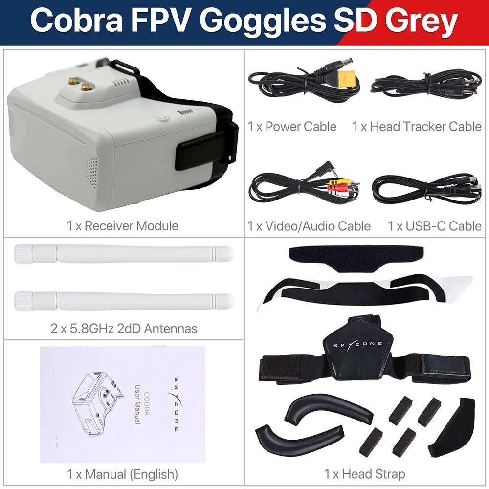 SKYZONE Cobra S X SD FPV Video - Skyzone Sky04O Pro Fpv Goggles บทวิจารณ์และราคา